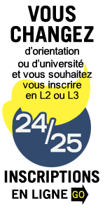 Vous changez d'orientation ou d'université et vous souhaitez vous inscrire en licence L2 ou L3 à la Faculté des Sciences et Technologies